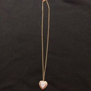 vintage gold heart necklace